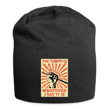 Das Tempo gebe Ich Vor Trommler Schlagzeuger - Jersey-Beanie - Schwarz - Vorne