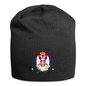 Serbie - Bonnet en jersey - noir - Devant