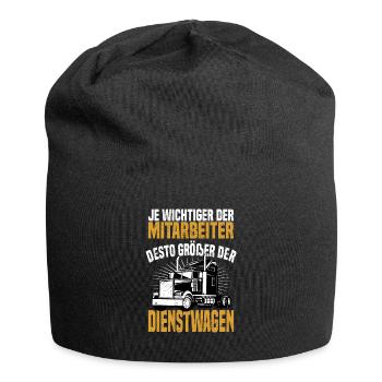 LKW Fernfahrer Fahrer Trucker Spedition Geschenk - Jersey-Beanie - Schwarz - Vorne