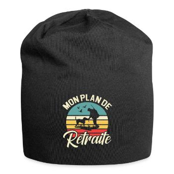 Mon Plan De Retraite Chasse Chasseur - Bonnet en jersey - noir - Devant