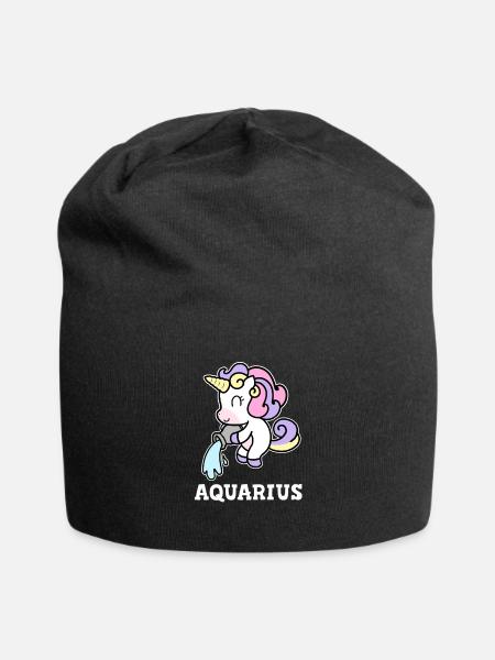 Wassermann Sternzeichen Einhorn Kostüm - Jersey-Beanie - Schwarz