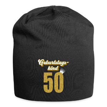 50. Geburtstag 50 Jahre 50er Geburtstagskind - Jersey-Beanie - Schwarz - Vorne