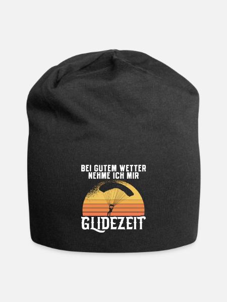 Bei Gutem Wetter Nehm Ich Mir Glidezeit Paraglider - Jersey-Beanie - Schwarz