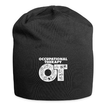 Ergotherapeutin Ergo Ergotherapeut Therapeut - Jersey-Beanie - Schwarz - Vorne