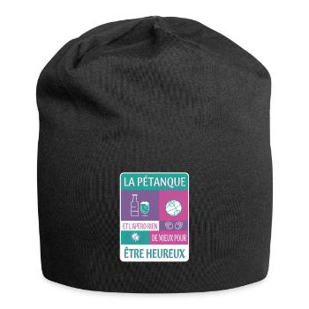PETANQUE UND APERITIF - Jersey-Beanie - Schwarz - Vorne