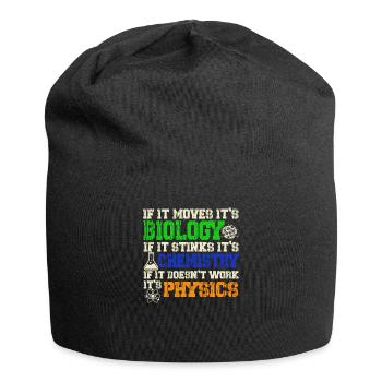 Biology Chemistry Physics Naturwissenschaften - Jersey-Beanie - Schwarz - Vorne