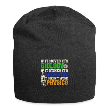 Biology Chemistry Physics Naturwissenschaften - Jersey-Beanie - Anthrazit - Vorne