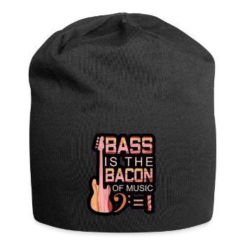 Bass is the Bacon of Music - Jersey-Beanie - Schwarz - Vorne