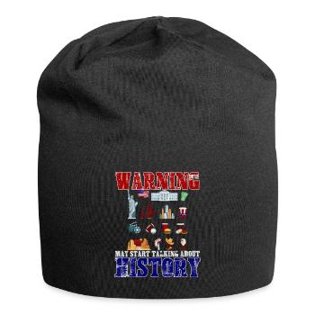 Geschichte Warnung Geschichtslehrer für Geschichts - Jersey-Beanie - Schwarz - Vorne