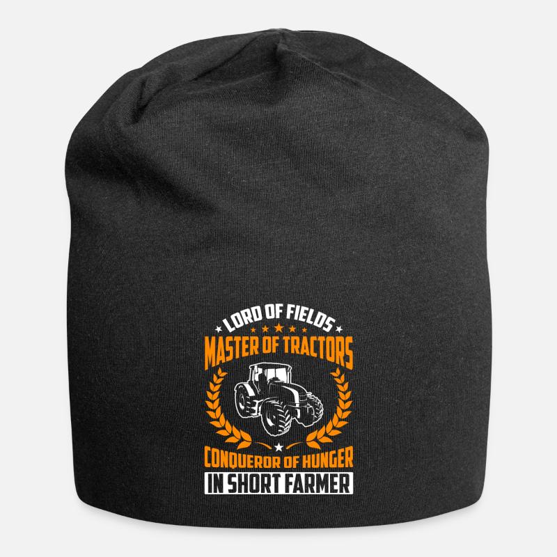 Funny Tractor Farmer & Farmer Gechenk - Jersey Beanie - black