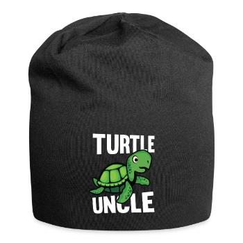 Turtle Baby Uncle Turtle Saying Gift - Jersey Beanie - black - Front