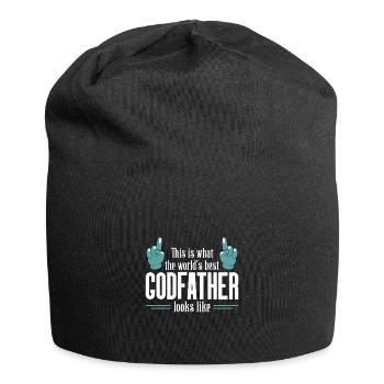 what the best godfather in the world looks like - Jersey Beanie - black - Front