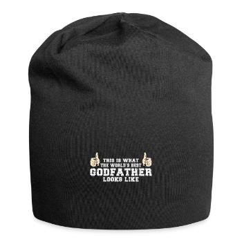 what the best godfather in the world looks like - Jersey Beanie - black - Front