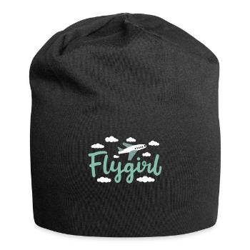 Pilot Girl Flight Attendant Aircraft Aviation - Bonnet en jersey - noir - Devant