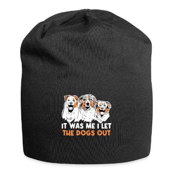 I Let The Dogs Out Hundespaziergang Geschenk - Jersey-Beanie - Schwarz - Vorne