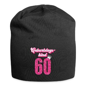 60. Geburtstag 60 Jahre 60er Geburtstagskind - Jersey-Beanie - Schwarz - Vorne