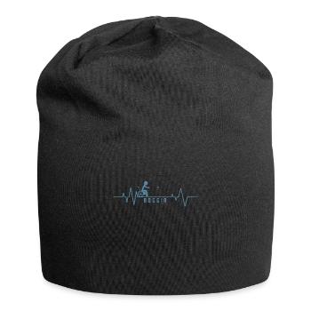 Battements de cœur pour la pétanque - Bonnet en jersey - noir - Devant