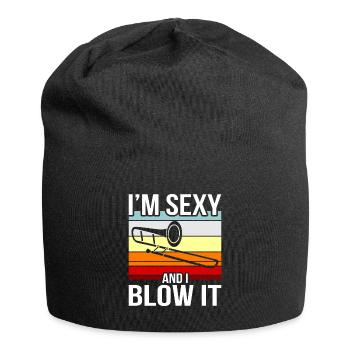 Trombone Trombonist Player Gift - Jersey Beanie - black - Front