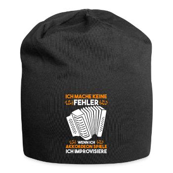 Akkordeon Handklavier Akkordeonspieler - Jersey-Beanie - Schwarz - Vorne