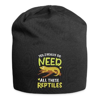 Reptil Eidechse Herpetologe - Jersey-Beanie - Schwarz - Vorne