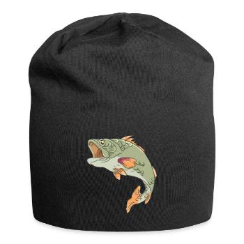 Carp and other fish species fishing gift idea - Jersey Beanie - black - Front