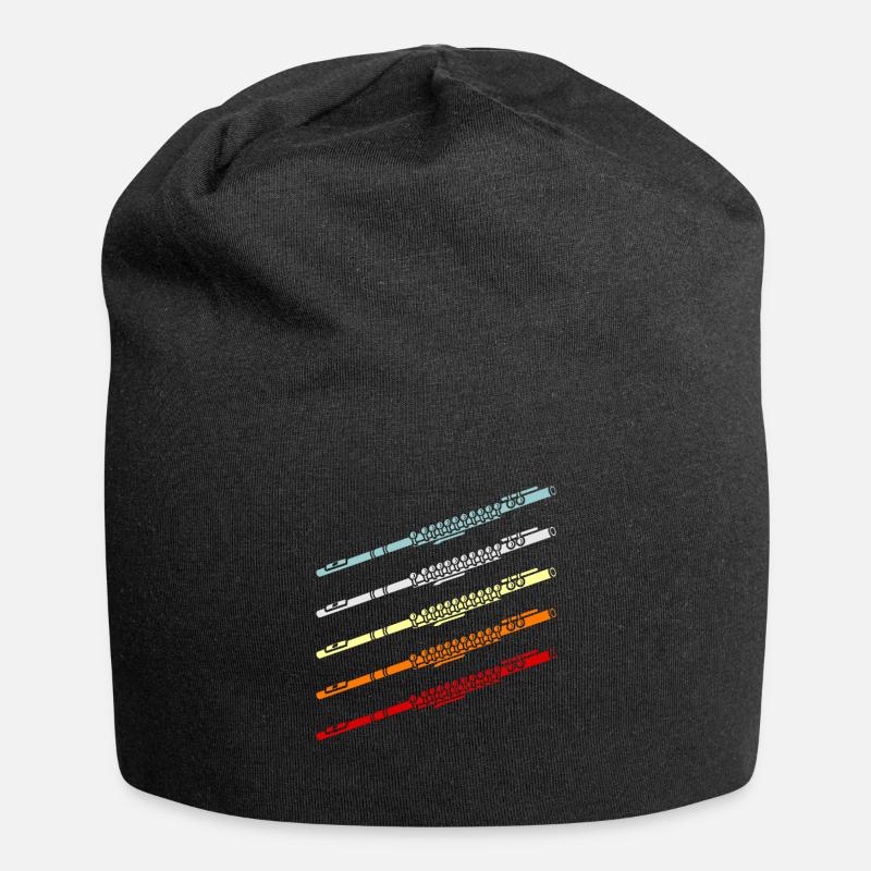 Querflöte Seitengeblasene Flöte - Jersey-Beanie - Schwarz