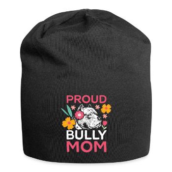 Bully Mom American Bully Hundebesitzerin Geschenk - Jersey-Beanie - Schwarz - Vorne