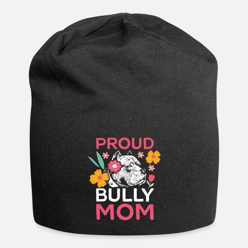 Bully Mom American Bully propriétaire de chien cadeau - Bonnet en jersey - noir