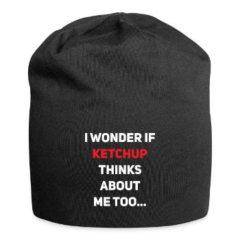 Ketchup Gewürz Tomatensauce Ketchup-Liebhaber - Jersey-Beanie - Schwarz - Vorne