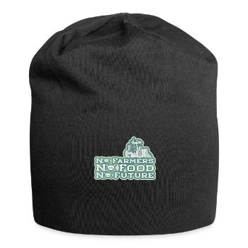 No Farmers No Food No Future Traktor - Jersey-Beanie - Schwarz - Vorne