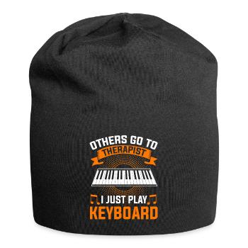 Clavier clavier clavier musiciens - Bonnet en jersey - noir - Devant