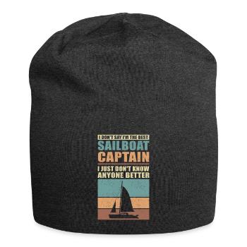 Sailing Sailboat Captain Skipper Sailor Gift - Jersey Beanie - charcoal grey - Front