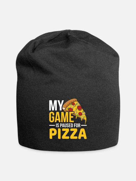 Pizza - Jersey-Beanie - Schwarz