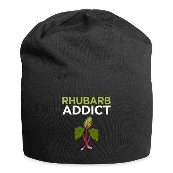 Rhubarbe amusant amusant - Bonnet en jersey - noir - Devant