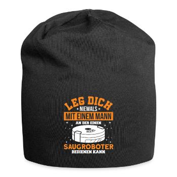 Reinigungskraft Saugroboter Putzkraft Geschenk - Jersey-Beanie - Schwarz - Vorne