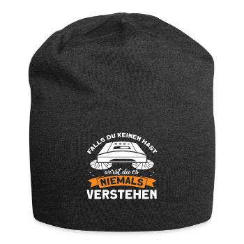 Putzkraft Hausfrau Saugroboter Geschenk - Jersey-Beanie - Anthrazit - Vorne