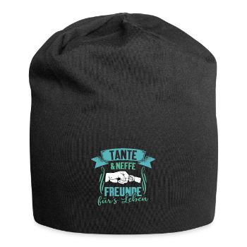 Tante & Neffe Freunde fürs Leben - Jersey-Beanie - Schwarz - Vorne