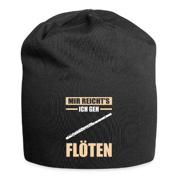 Flöte Musiker Flötist Flötenspieler Orchester Musi - Jersey-Beanie - Schwarz - Vorne