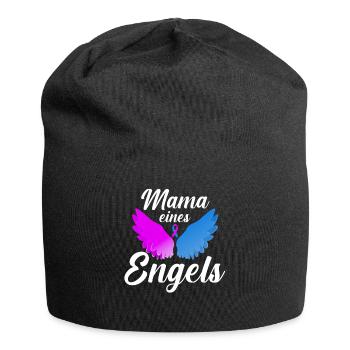 Sternenkind Mama eines Engels Blau Schwangerschaft - Jersey-Beanie - Schwarz - Vorne