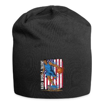 Hard Work and Talent Basketball dribbling - Jersey-Beanie - Schwarz - Vorne