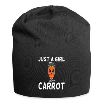 Vegan Carrot Carrot Carrots - Jersey Beanie - black - Front