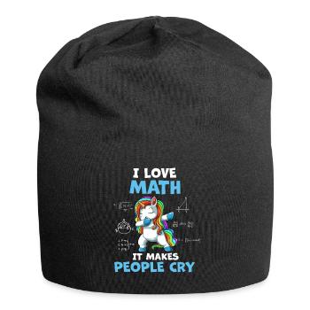 J’adore les maths de maths Licorne - Bonnet en jersey - noir - Devant