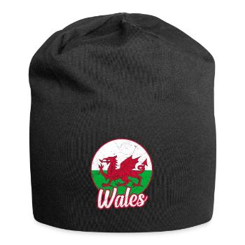 Drapeau du Pays de Galles - Bonnet en jersey - noir - Devant