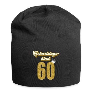 60. Geburtstag 60 Jahre 60er Geburtstagskind - Jersey-Beanie - Schwarz - Vorne