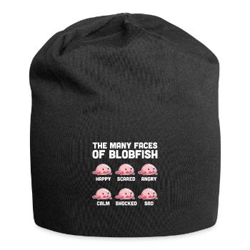 Blobfish many faces ugly fish humor - Jersey Beanie - black - Front