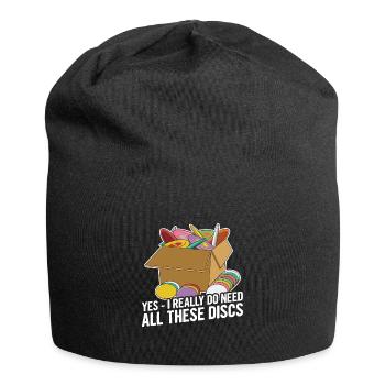 Discgolf Spruch für einen Discgolf Spieler - Jersey-Beanie - Schwarz - Vorne