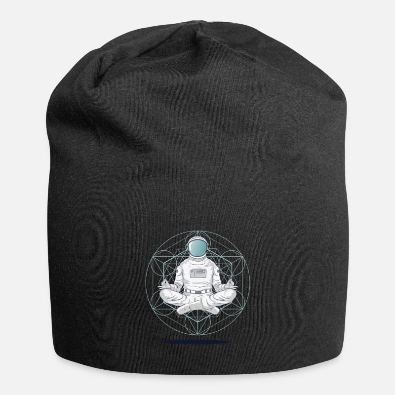 ASTRONAUT SPACE MEDITATION - Jersey Beanie - black