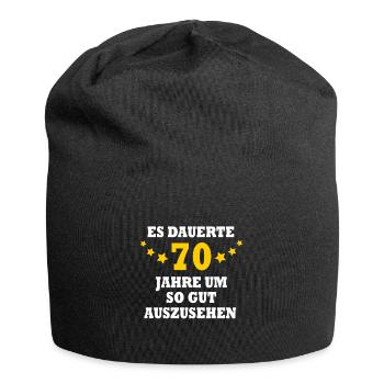 70. Geburtstag Lustige 70 Jahre alt Geschenkidee - Jersey-Beanie - Schwarz - Vorne