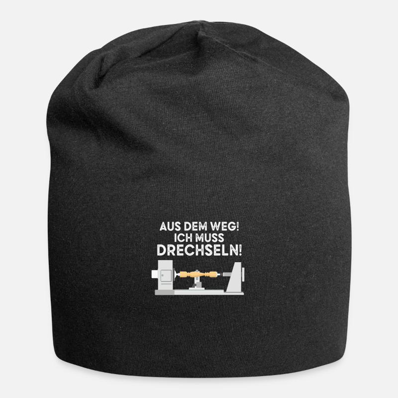 Drechsler Drechseln Drechselbank Drechsel - Jersey-Beanie - Schwarz