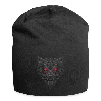 Fenrir Wolf - Wikinger Symbol - Jersey-Beanie - Schwarz - Vorne
